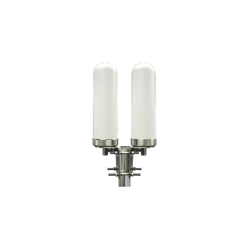 Draytek 4G antenna Two frosted glass wall lights mounted on a metallic bracket.
