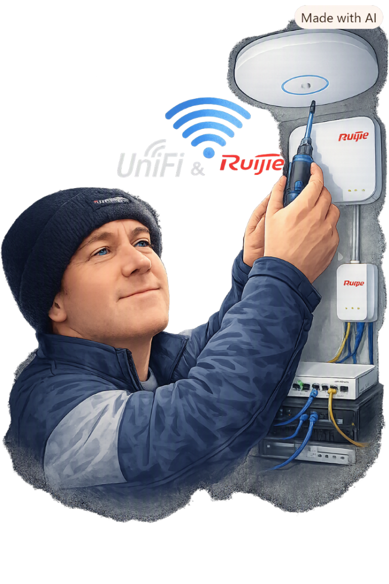 WIFI installation in Frome kevin installing Unifi and Ruijie WIFI in frome